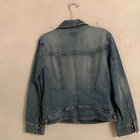 A.M.I. Cotton Blend Denim Jean Jacket Women’s Size L - Picture 2 of 11